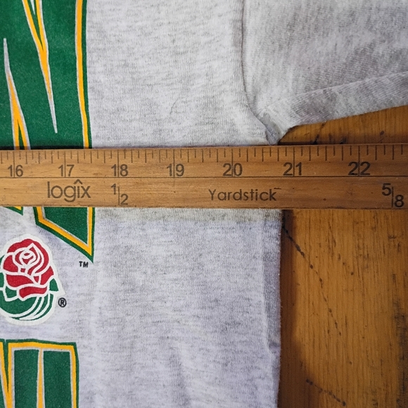 Jansport Gray Oregon Duck Rose Bowl T-Shirt Size Large Made In USA Short Sleeve - Picture 5 of 10